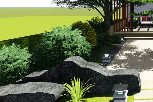 庭院石景設(shè)計(jì)效果圖