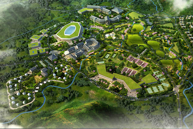 小鎮田園景觀設計效果圖